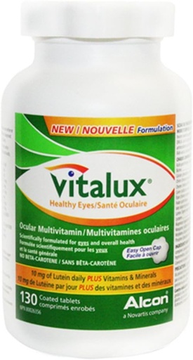 [BRSWIHLYO57AGC3G] Vitalux Oculares Oculares Multivitamina con 5 mg de luteína, 130 tabletas