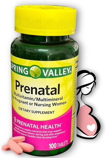 Prenatal Vitamins- Multivitamin Multimineral for Pregnant and Nursing Women Supplement Tablets 100 Ct