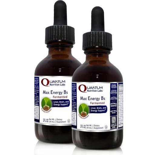 [BRSW2Z34CANAAETZ] Quantum Nutrition Labs Max Energy B 's - 2 Fl Oz (pakke med 2)