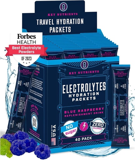 [BRSROGIFBMCQ2YLJ] KEY NUTRIENTS Electrolytes Blue Raspberry 40s