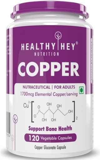 [BRSROZAPOQCRAH33] Sheltr Chelated Copper Gluconate - Highly Bioavailable Form - Non-GMO, Gluten Free -120 Veg. Capsules