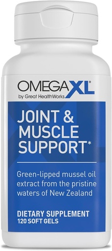 [BRSWKEA7DINAIH3M] Integratore di sostegno congiunto OmegaXL - Supporto muscolare naturale, olio di Mussel verde, pillole di gel morbido, senza farmaci, 120 conte