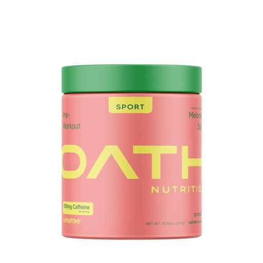 [BRSRAHQRCIBAAF3H] Oath Nutrition Sport Sugar Free Pre-Workout Powder, Melonade Stand, Contains Creatine Monohydrate, Caffeine and Beta Alanine, Pre Workout Powder for Women and Men, 25 Servings