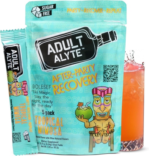 [BRSRAZITAADQ4C3F] Después de la ayuda al alcohol Wellness Vitaminas Restore Better Mornings I Dihidromyricetin DHM & B Vitaminas Complejo I Antioxidantes Suplemento y soporte para hígado I 5 Powder Stick Drink Packets I Tropical Mimosa