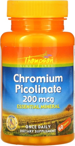 [BRSWIY34ABYWO33M] Thompson Chromium Picolinate, 60 Tablets