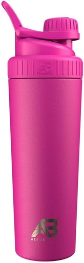 [BRSWYCQRCUHBS2DO] AeroBottle Cryo Shaker Cup, Insulated Stainless Steel Water Bottle and Protein Shaker, Mixes Protein and Pre Workout With Turbulent Mixing Technology, No Blending Ball or Wisk, 26oz, Rosy Sunset Pink