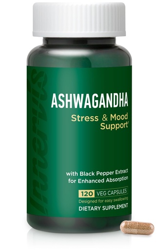 [BRSRAYADBAHQOF3H] Ashwagandha 500mg – Stress Relief, Mood Balance & Relaxation with Black Pepper, 120 Vegan Capsules