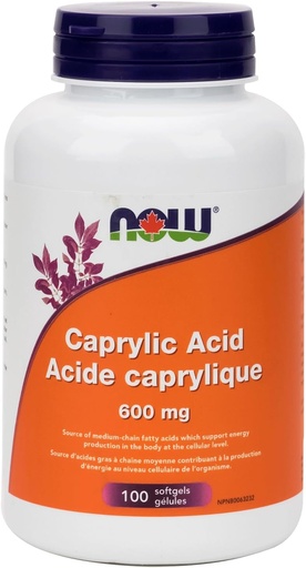 [BRSWIYIYBMFBUE3G] NOW FOODS Acid 600Mg 100 Sg Caprylic, 100 CT
