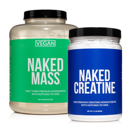[BRSRMALQOR7RAHT6] NAKED Soy-Free Protein Bundle: 8LB Vegan Mass Creatine