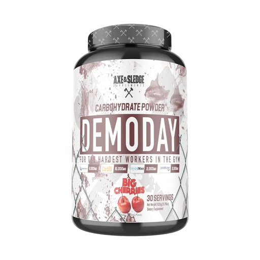 [BRSWYBIBOAMR6F32] Axe & Sledge Supplements Demo Day Intra-Workout Carbohydrate Powder with Cluster Dextrin, Carb10, Hydromax, & Palatinose, Enhances Performance and Pumps, 30 Servings (Big Cherries)