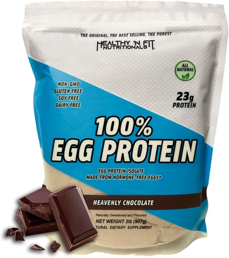 [BRSWIY37OUGWYDL2] Healthy 'N Fit 100% Egg Protein -Chocolate 2lb, Lactose Free, Sugar Free, Naturally Sweetened