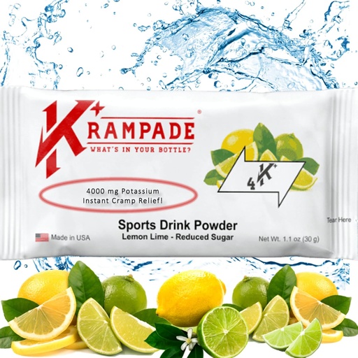 [BRSWGCY2DEPGAFLB] Krampade Electrolytes Powder Potassium Supplement - 4000 mg K+, >4X More Than Coconut Water | Instant Cramp Relief | Hydration Powder