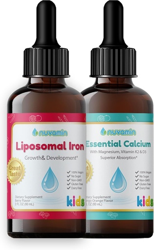 [BRSRMEATBZ5BMH36] Nuvamin Liposomal Iron and Essential Calcium & Magnesium Bundle