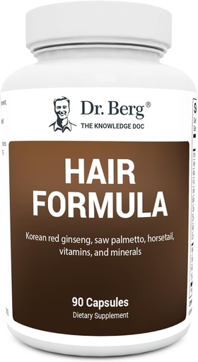[BRSW2GQ5BMPAK3IY] Dr. Berg All-in-One Vitamins for Hair, Skin, & Nails - Advanced Formula with Biotin, Saw Palmetto, DHT Blocker, & Trace Minerals - 90 Veg Capsules