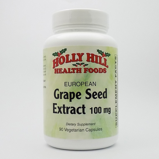 [BRSWKEAKC4PGAYD2] Holly Hill Health Foods, European Grape Seed Extract 100 MG, 90 Capsules