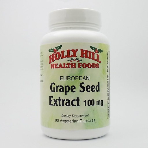 [BRSWKEAKC4PGAYD2] Holly Hill Health Foods, European Grape Seed Extract 100 MG, 90 cápsulas