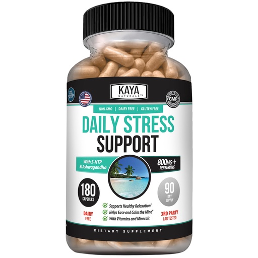 [BRSRAYI7BF4BYCQY] Kaya Naturals - Natural Herbal Support Vitamin Supplement are Designed to Help You find Balance and Relaxation in Your Daily Routine - Vitamin Supplement - 180 Capsules