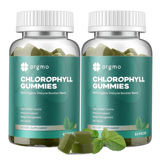 [BRSROZQ5BZYAOCLX] Chlorophyll Gummies for Body Odor Sugar Free, Internal Deodorant Supplement for Women/Men with ACV Chlorella Spirulina Vitamin D, Vegan Immune & Digestion Support Gummies