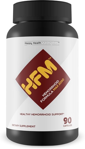 [BRSROEI2DIFQOETF] HFM Hemorrhoid Formula Max 2000 - Natural Hemorrhoid Support Supplement - Help Improve Circulation and Reduce Swelling for Discomfort Relief - Support Colon Health & Strain-Free Bowel Movements