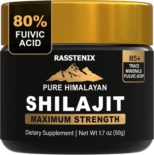 [BRSROAY3CECQ2ADB] Shilajit - Pure Himalayan Organic Shilajit Resin for Energy, Maximum Potency, Mental Clarity and Immunity - 85+ Natural Trace Minerals & Fulvic Acid - Natural Shilajit Resin for Men and Women