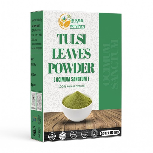 [BRSWYAD2AUNRYGTA] Herbs Botanica Tulsi Powder Tulasi Holy Basil Tulsi Powder Ocimum Sanctum Vitality & Wellness - Pure, Natural, and Invigorating Boost Immunity Naturally 5.3 oz