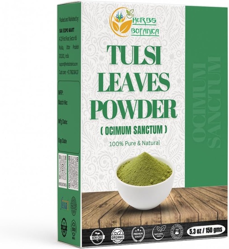 [BRSWYAD2AUNRYGTA] Herbs Botanica Tulsi Powder Tulasi Santa Basil Tulsi Powder Ocimum Sanctum Vitality &amp; Wellness - Pura, Natural y Invigorante Inmunidad Naturalmente 5.3 oz