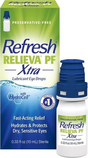 [BRSROBLYDN6R4FDF] Refresh RELIEVA PF Xtra Preservative-Free Artificial Tears Lubricant Eye Drops, 0.33 fl oz (10 mL)