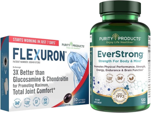 [BRSWYFICDIJWMGTF] Flexuron Joint Formula + EverStrong Tabletta - Flexuron - Krill Oil, Hyaluronic Acid + Astaxantin - EverStrong - Muscle Matrix Blend w / creatine, Coffee Fruit Extract + More