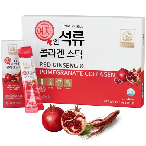[BRSWYGD7BEIQIGY2] Korean Beauty Baekje Geumsan Women's Pomegranate Collagen Jelly Stick 5.1oz / 30 Count (5 Pack)