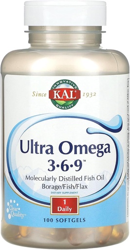 [BRSWIY32BQNB6EL2] Kal Ultra Omega 3-6-9, 100 Softgels