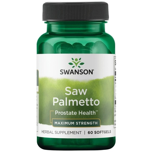 [BRSWIYALAF6WOHTE] Swanson Saw Palmetto 320 Milligrams 60 Sgels