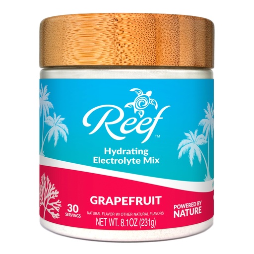 [BRSRAFQTOEHG2GY3] Hydrating Electrolyte Drink Mix | 5 Key Electrolytes + Vitamins | Coconut Water Powder, Pink Himalayan Salt & Real Fruit | Grapefruit | No Added Sugar | 30 Servings
