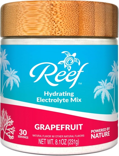 [BRSRAFQTOEHG2GY3] Hydrating Electrolyte Drink Mix - 30 Tarjoilut - Hydration Powder w/Coconut Water - ei-GMO, Ei lisättyä sokeria, 5 Key Electrolytes + Vitamiineja (30 tarjoilua, Greippi)