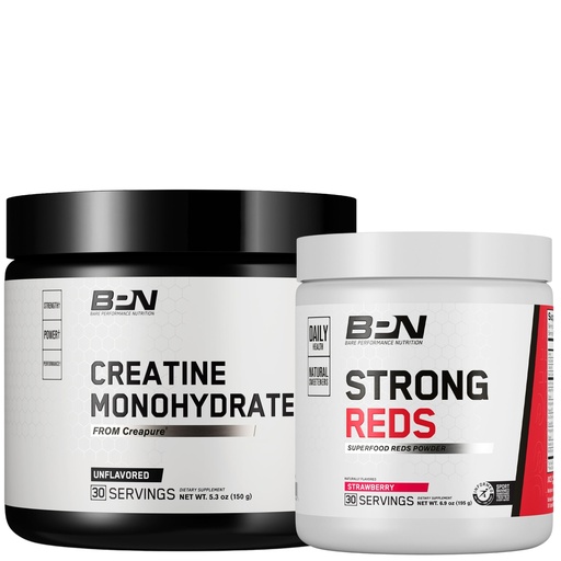 [BRSRAZA2C4FQAHLF] BARE PERFORMANCE NUTRITION BPN Creatine Monohydrate & Strong Reds Bundle