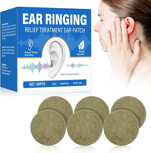 [BRSRAHDYBN7AGDY4] Tinnitus Relief for Ringing Ears, 60 PCS Tinnitus Trêatment Patches, Effectively Reduce Ear Ringing & Ear Noise, Tinnitus Patches with Natural Ingredients, Improves Ear Discomfort