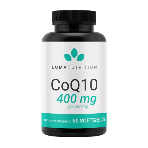 [BRSWYBIDBYJQ2AY3] Luma Nutrition CoQ10 400mg Softgels - High-Absorption Coenzyme Q10 - Co Q-10 200mg / 400mg Per Serving - Heart Health - 60 Liquid Softgels