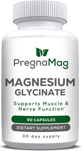 [BRSROZIHBAHBECTG] Glycinát hořečnatý - PregnaMag - 275mg - Non- Buffered Magnesium Bisglycinát Muscle, Heart, Nerve, Gut, Bone Support, High Absorpce, Diglycinát, Těhotenství, Calming, Muscle Relaxation and Recovery