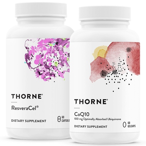 [BRSRAYLRAQGRA3T3] THORNE - Cellular Health Bundle - CoQ10 & NiaCel 400 - Support Energy, Cellular Defense & Healthy Aging - 30 to 60 Servings