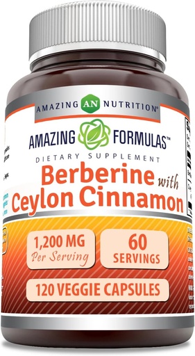 [BRSRAZAKOANQ2CL6] Formula harrigarriak Ceylon Cinnamon garbiarekin 1200 Mg Per Service | Premium Complex osagarria | Veggie kapsulak | Ez-GMO | Gluten Free | Made in USA (1 Pack | 120 Count)