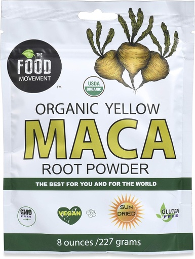 [BRSWGCQ6CEBQOYI4] The Food Movement Organic Yellow Maca Root 8 oz