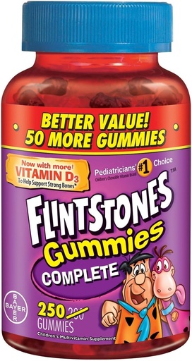 [BRSWIHIOO5YQGGTC] Flintstone's Gummies Multivitamiin 250 Count