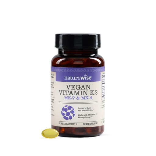 [BRSWYFIFOF7AMCTK] NatureWise Vitamin K2 600mcg Supplement with MK-7 100mcg & MK-4 500mcg - Enhanced Bioavailable Formula - K Complex for Bone and Heart Health - Vegan, Gluten Free, Non-GMO -90 Softgels[3-Month Supply]