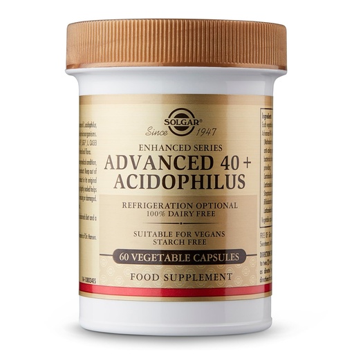 [BRSWIYQTPJ5R6DLM] Solgar Advanced 40+ Acidophilus, 60 Vegetable Capsules