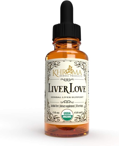 [BRSWGEITOEBWGCI3] Khroma Herbal Products Liver Love - Organic Liver Support - 2 oz Liquid Dietary Supplement - Alcohol Free