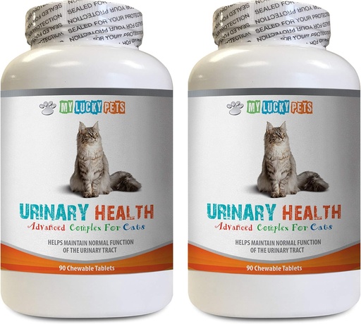 [BRSWGAQLAAMAY2AY] cat UTI Supplement - CAT Urinary Health Formula - Support Bladder Health - Natural Complex - Cranberry Extract for Cats - 2 Bottle (180 Treats)