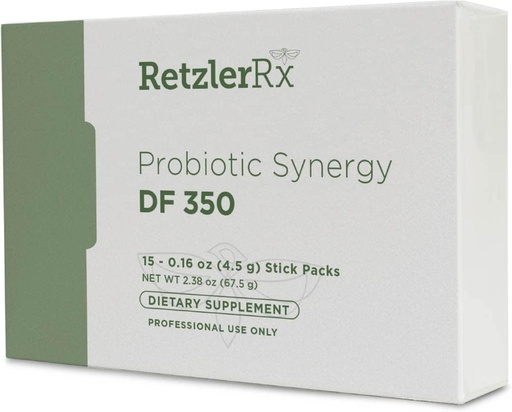 [BRSWKHAICV6RM3Q4] Probiotická synergie DF 350 ® od Dr. RetzlerRx ™ - 350 miliard CFU - Dairy- Free, High Potency 350 CFU 18-Strain Probiotic Supplement - Podporuje imunitní + Gut Health (15 Single Serving Stick Packs)
