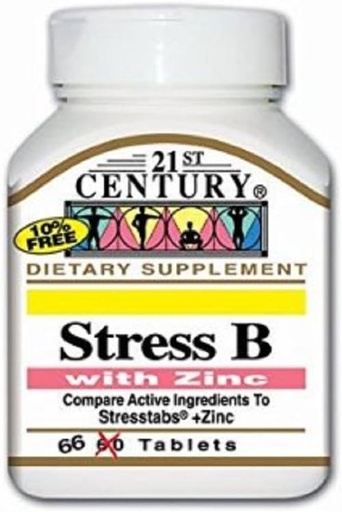 [BRSWKFD4CR7BG3TA] Stress B W/Zinc 66 Count (4 Pack)