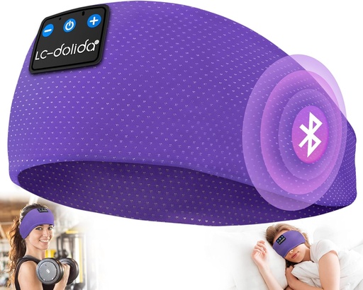 [BRSROAL3B4CAY2T7] LC-dolida Sleep Headphones Bluetooth 5.4, Headband Headphones Earphones Wireless, Sleep Mask for Sleeping, Sports, Gifts, Workout, Jogging, Yoga,Insomnia, Air Travel, Meditation