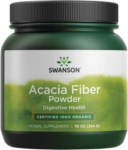 [BRSWIYLQOEOGECQ7] Swanson 100% Certified Organic Acacia Fiber Powder 10 Ounce (284 g) Pwdr