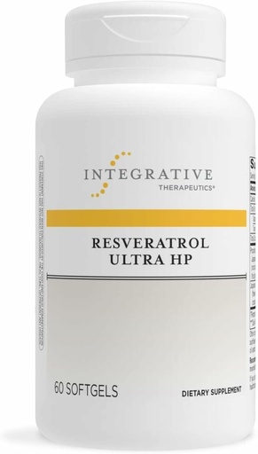 [BRSWIYL6PICQY2LO] Thérapeutique intégrative Resveratrol Ultra HP - Supplément de soutien de santé cardiaque pour le soutien quotidien aux antioxydants*- Softgel une fois par jour, non-soyé - sans gluten et sans lait - 60 Softgels (60 portions)